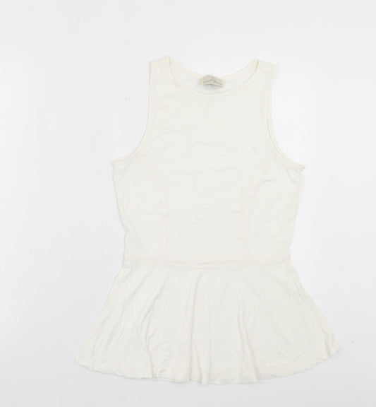 Womens UK Size 10 NEXT White Basic Tank