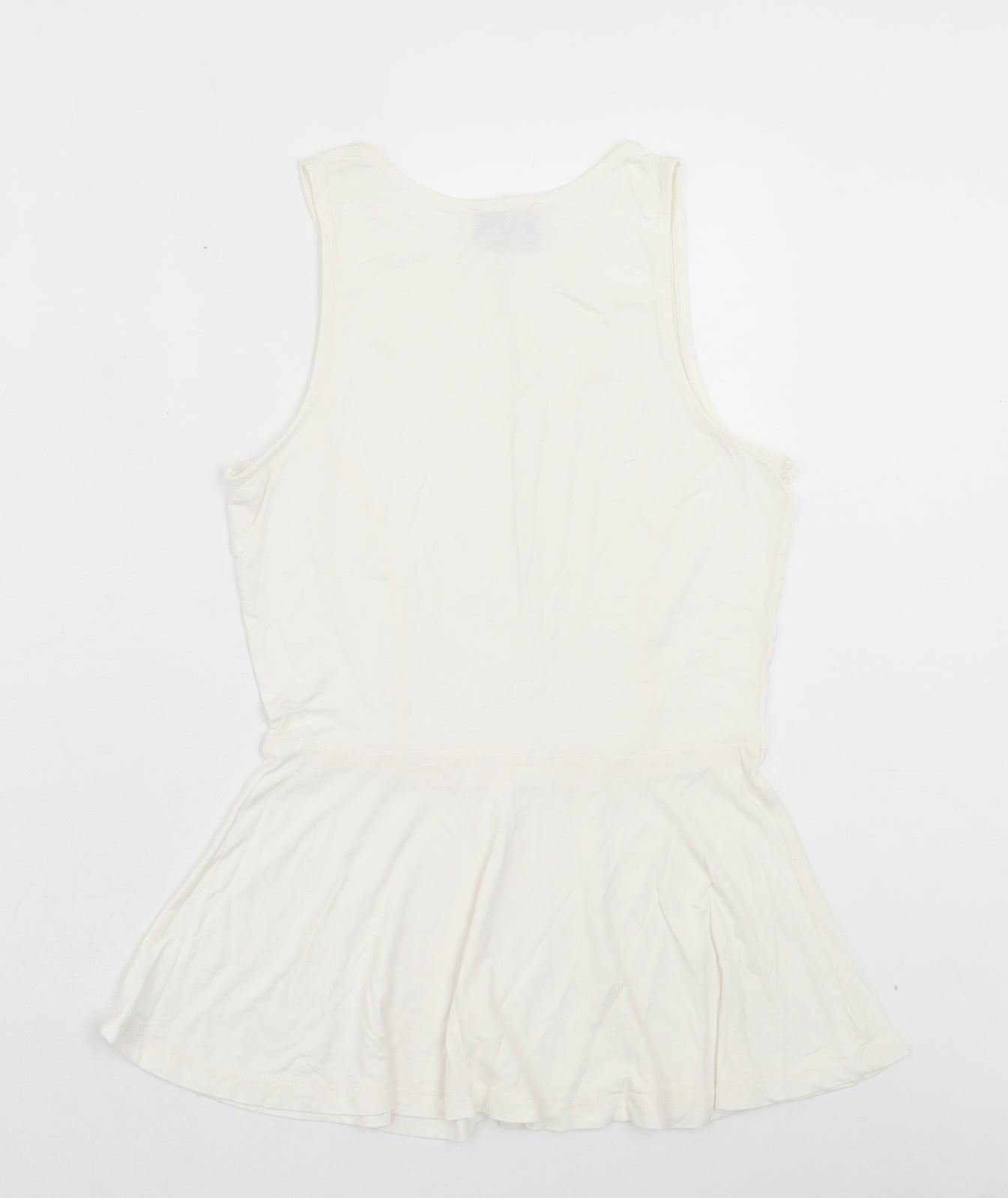 Womens UK Size 10 NEXT White Basic Tank