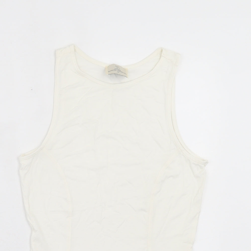 Womens UK Size 10 NEXT White Basic Tank