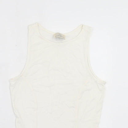 Womens UK Size 10 NEXT White Basic Tank