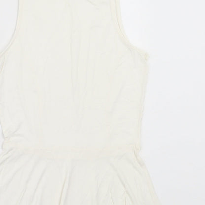 Womens UK Size 10 NEXT White Basic Tank