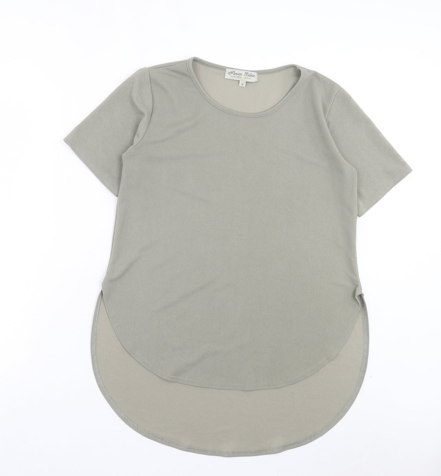 Womens UK Size 12 PARISIAN SIGNATURE Green Basic T-Shirt