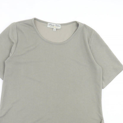 Womens UK Size 12 PARISIAN SIGNATURE Green Basic T-Shirt