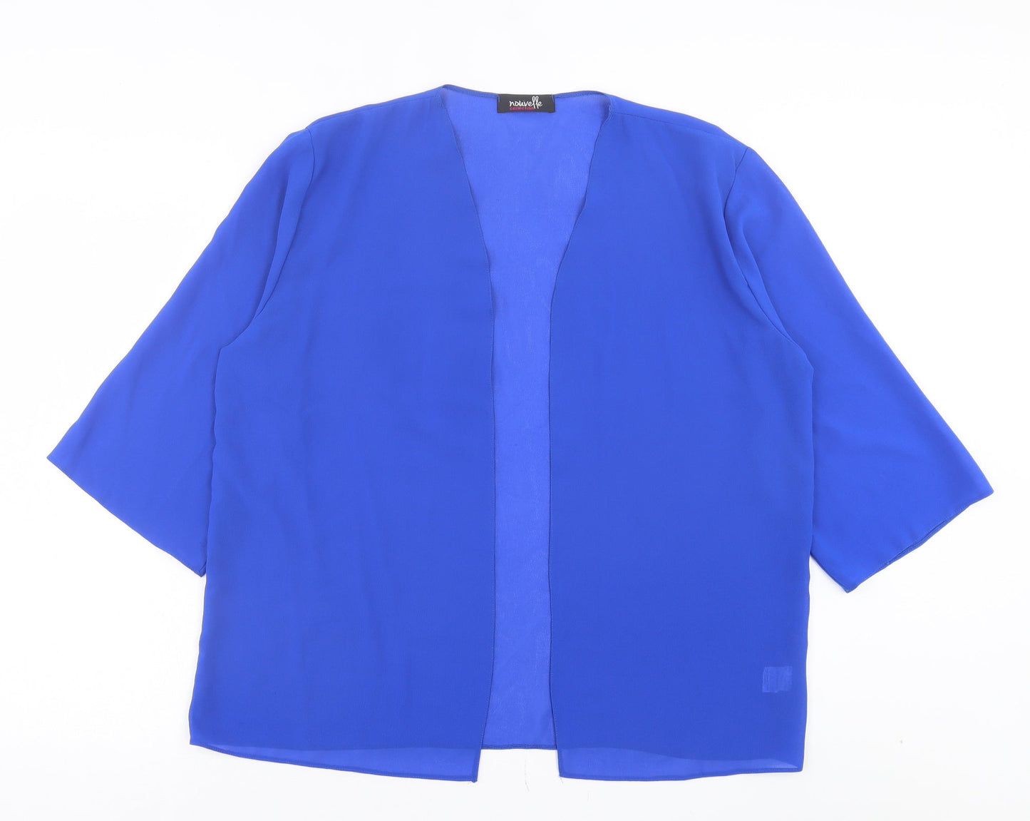 Womens UK Size M Nouvelle Blue Jersey Blouse