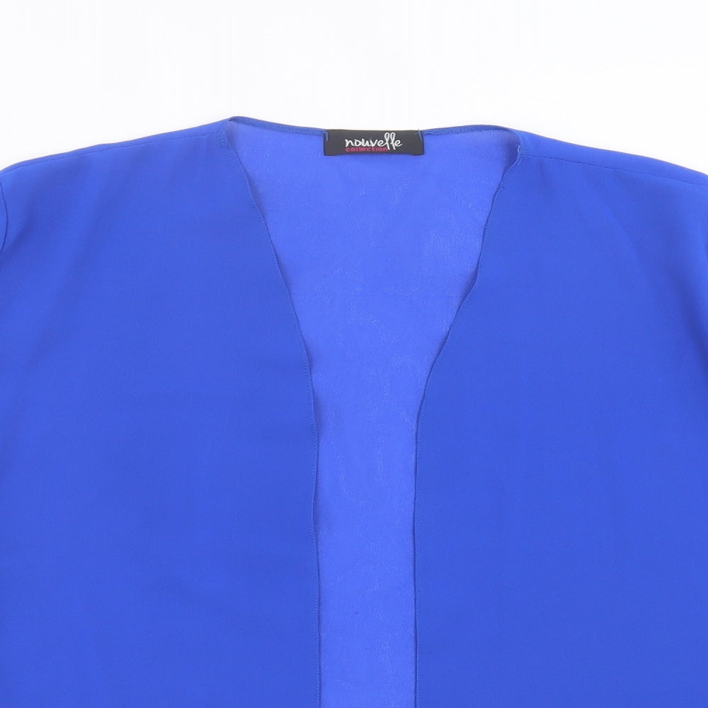 Womens UK Size M Nouvelle Blue Jersey Blouse