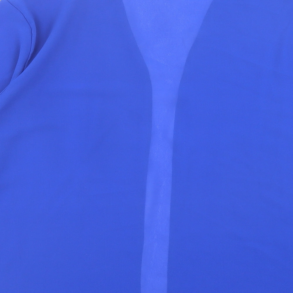 Womens UK Size M Nouvelle Blue Jersey Blouse