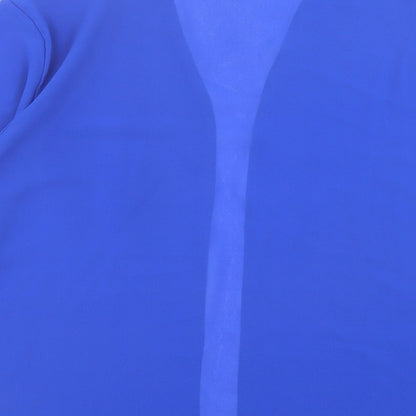 Womens UK Size M Nouvelle Blue Jersey Blouse