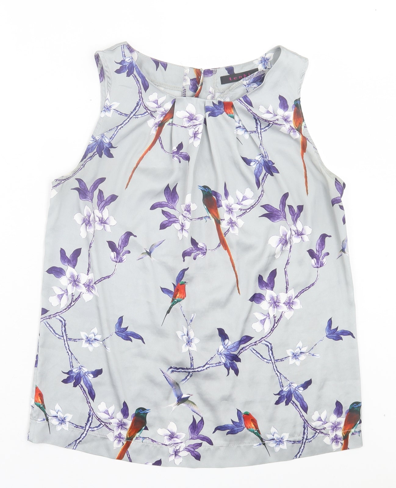 Womens UK Size S TENKI Grey Basic Tank