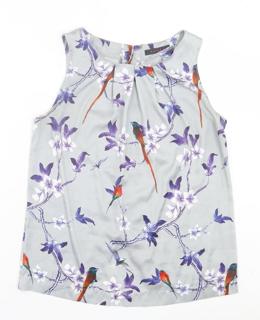 Womens UK Size S TENKI Grey Basic Tank
