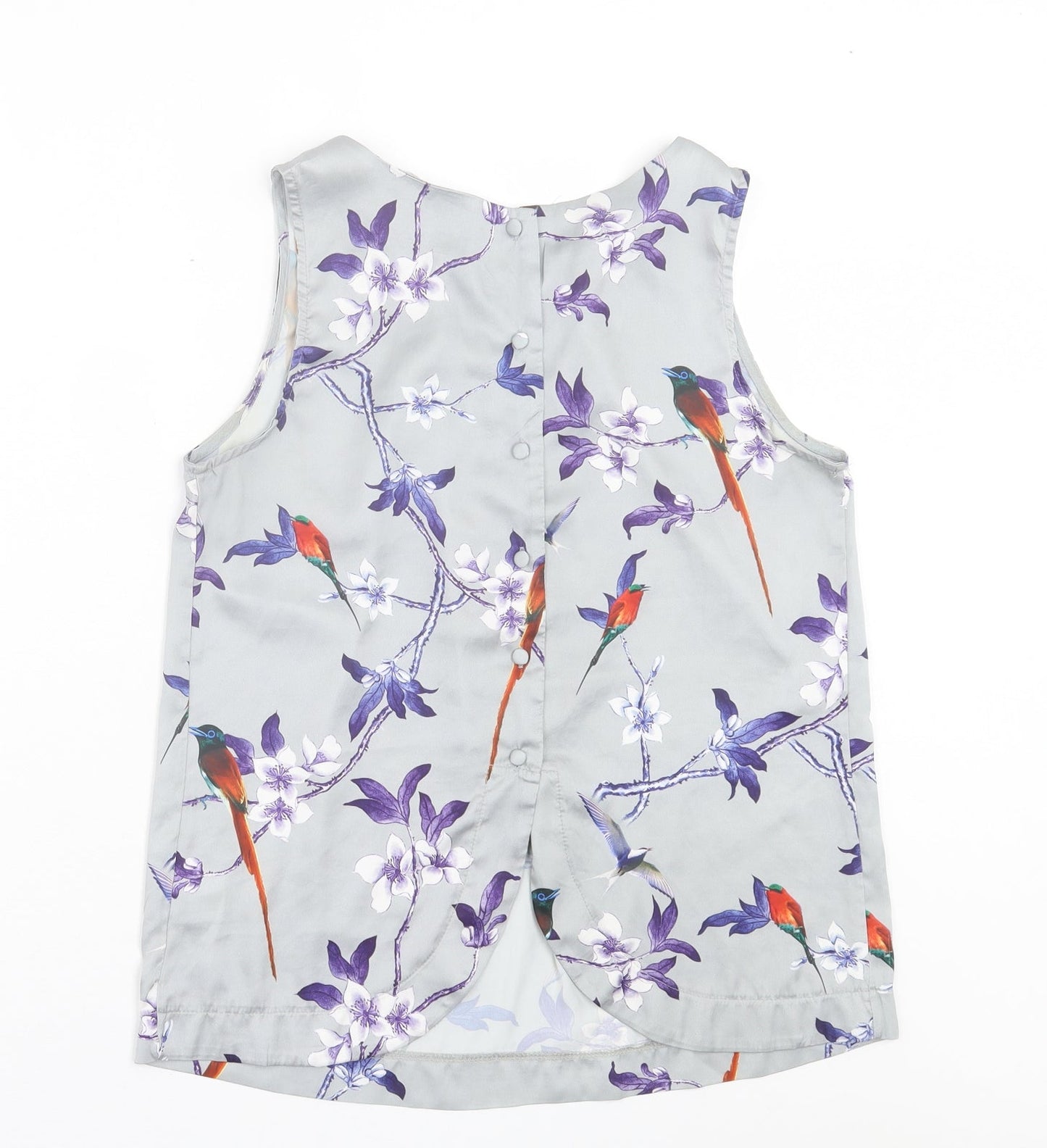 Womens UK Size S TENKI Grey Basic Tank
