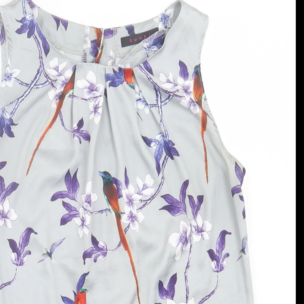 Womens UK Size S TENKI Grey Basic Tank
