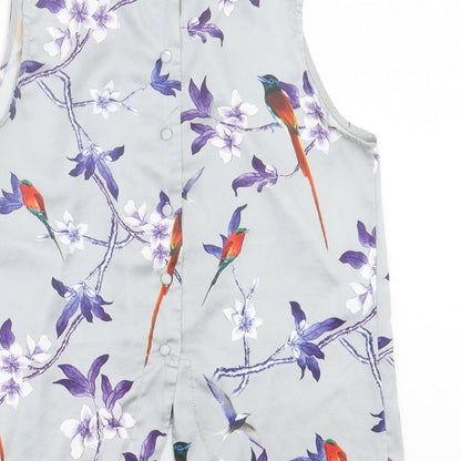 Womens UK Size S TENKI Grey Basic Tank