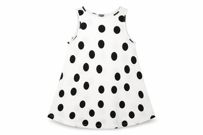 ASOS Womens White Polka Dot Viscose A-Line Size 8 Crew Neck Pullover