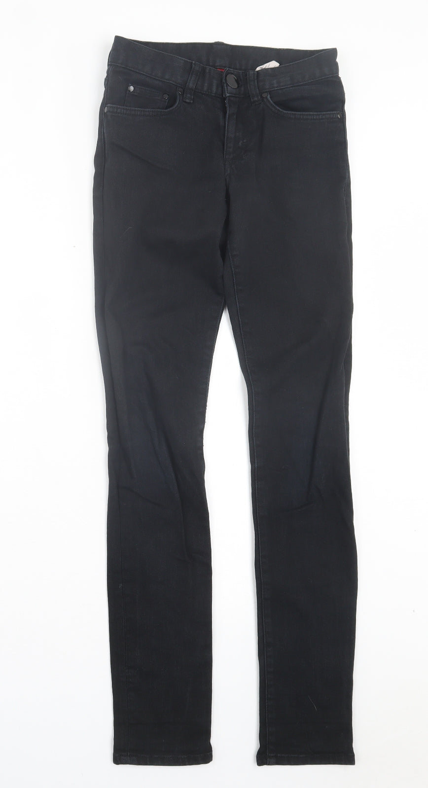 Womens UK Size 4 H&M Regular Fit Skinny Black Jeans
