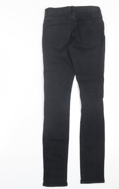 Womens UK Size 4 H&M Regular Fit Skinny Black Jeans