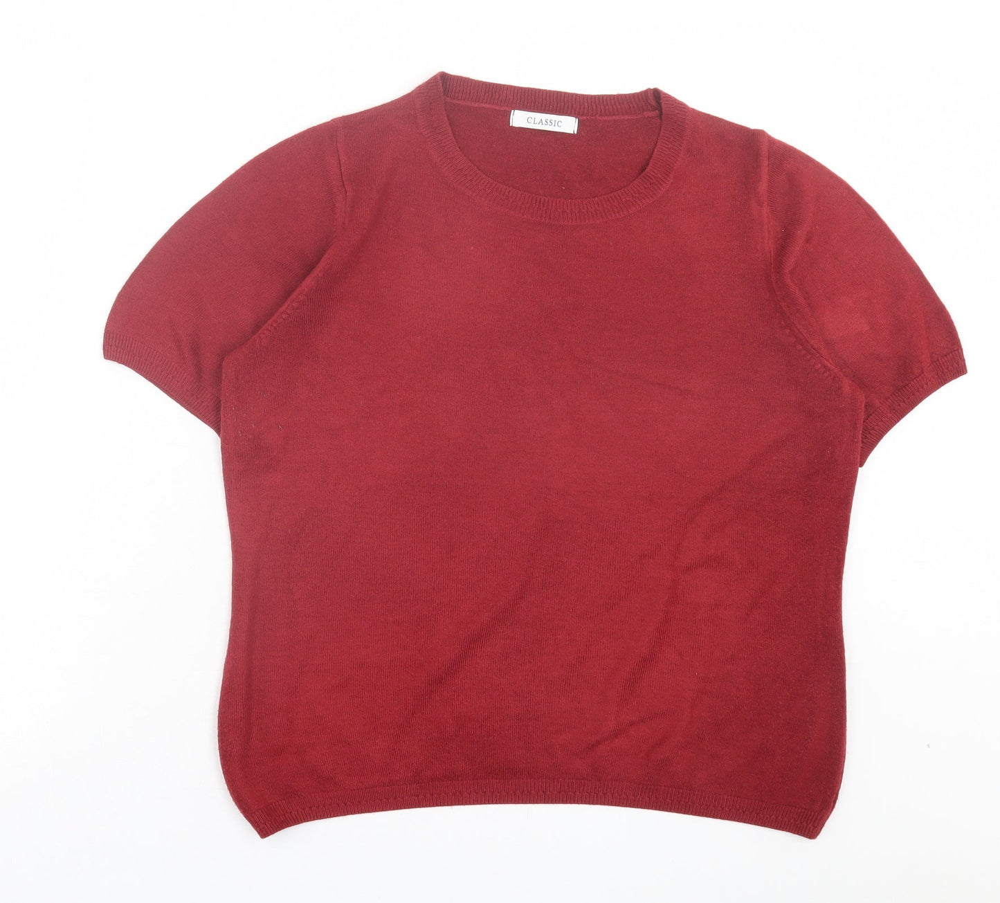 Womens UK Size 12 Marks and Spencer Red Pullover Jumper