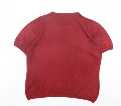 Womens UK Size 12 Marks and Spencer Red Pullover Jumper