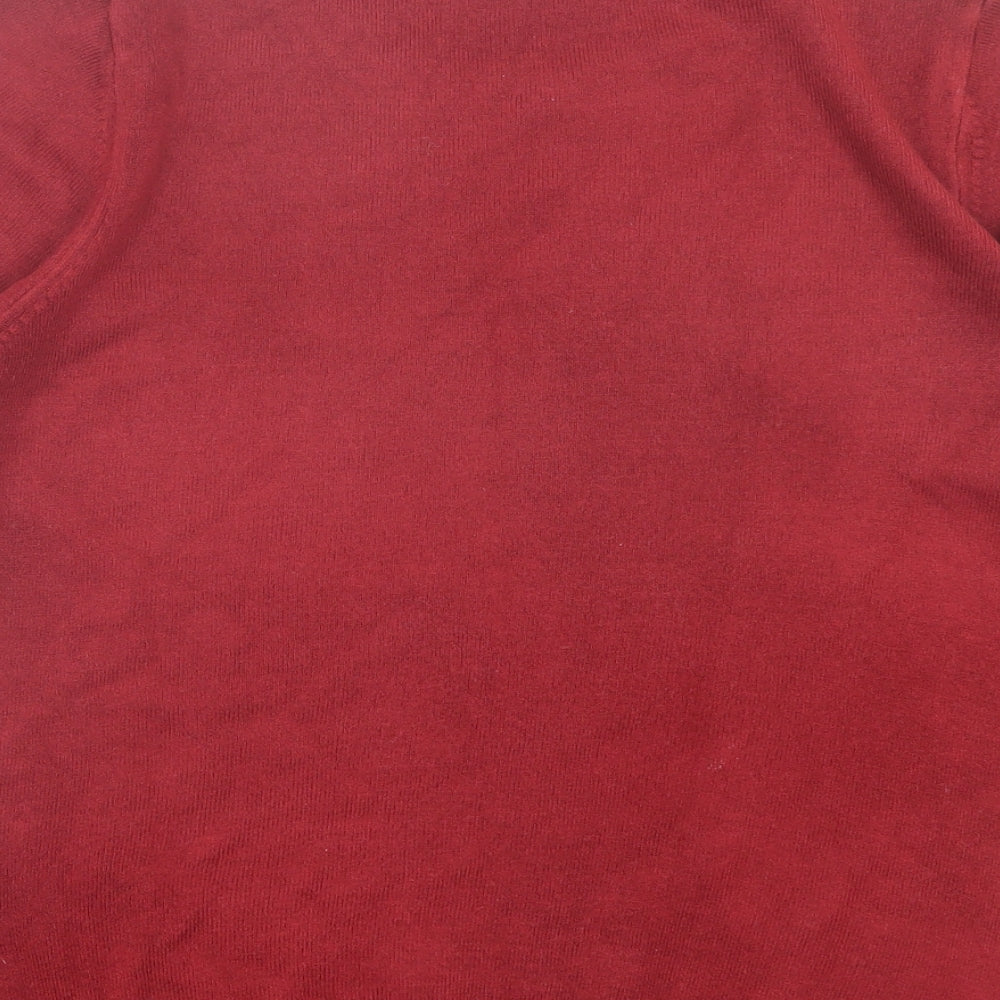 Womens UK Size 12 Marks and Spencer Red Pullover Jumper