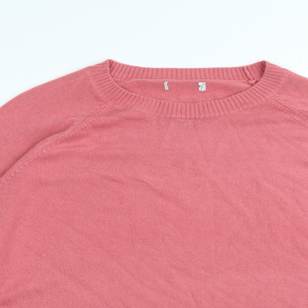 Womens UK Size L Preworn Pink Pullover Jumper