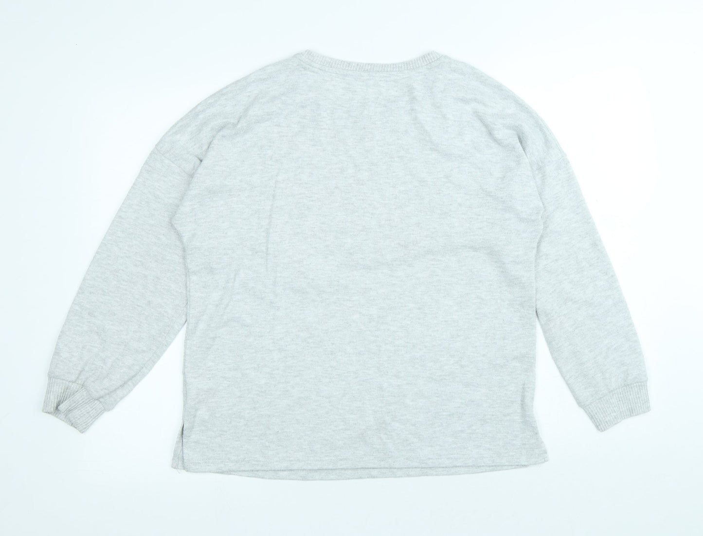 Primark Womens Grey Round Neck Polyester Pullover Jumper Size M