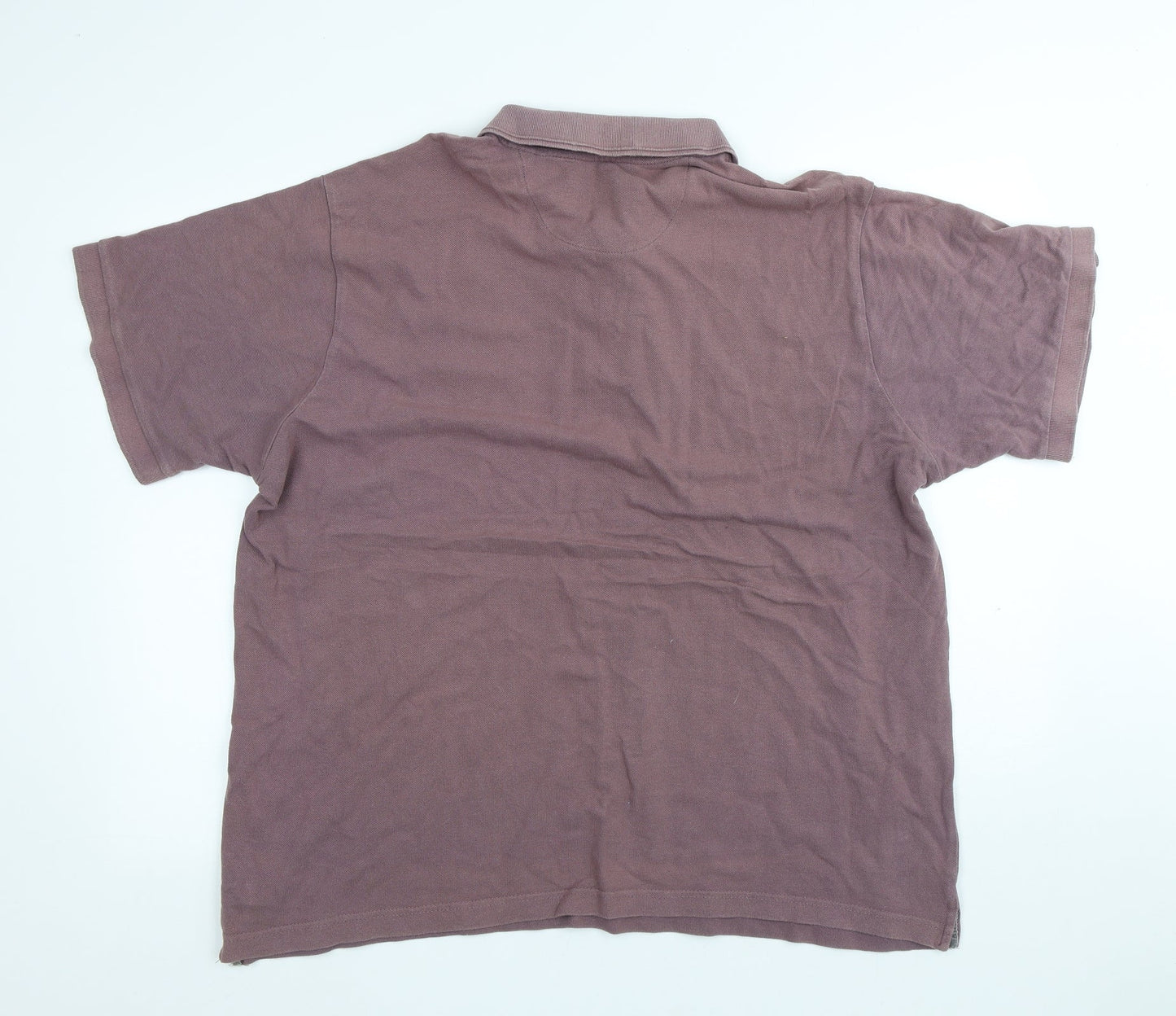 Jacamo Mens Red Cotton Polo Size 2XL Collared Button