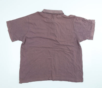 Jacamo Mens Red Cotton Polo Size 2XL Collared Button