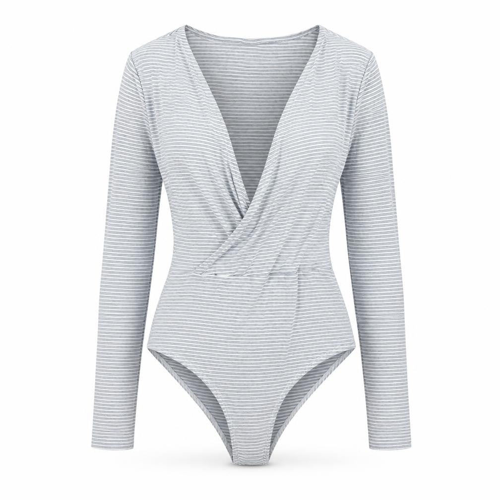 Womens UK Size XS H&M One-Piece Blue Bodysuit