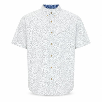 Mens UK Size XL ONLY & SONS White  Button-Up Short Sleeve Casual Shirt