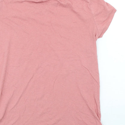 Womens UK Size XS Divided Pink Jersey T-Shirt