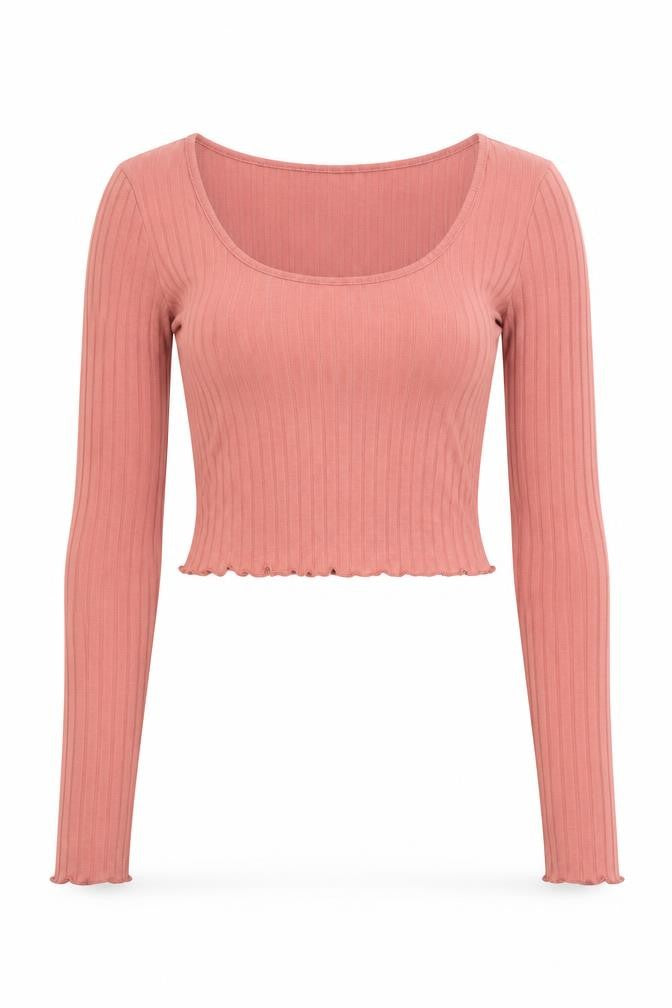 Womens UK Size S NA-KD Pink Cropped T-Shirt