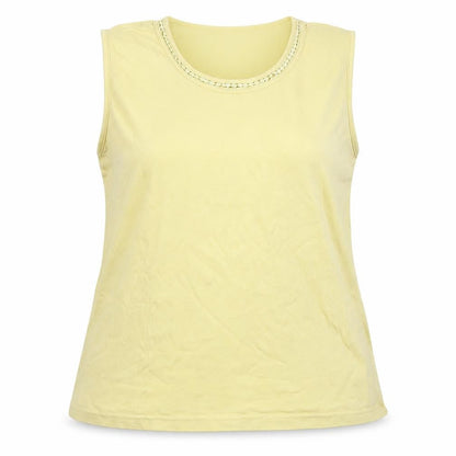 Womens UK Size XL EWM Yellow Basic Tank
