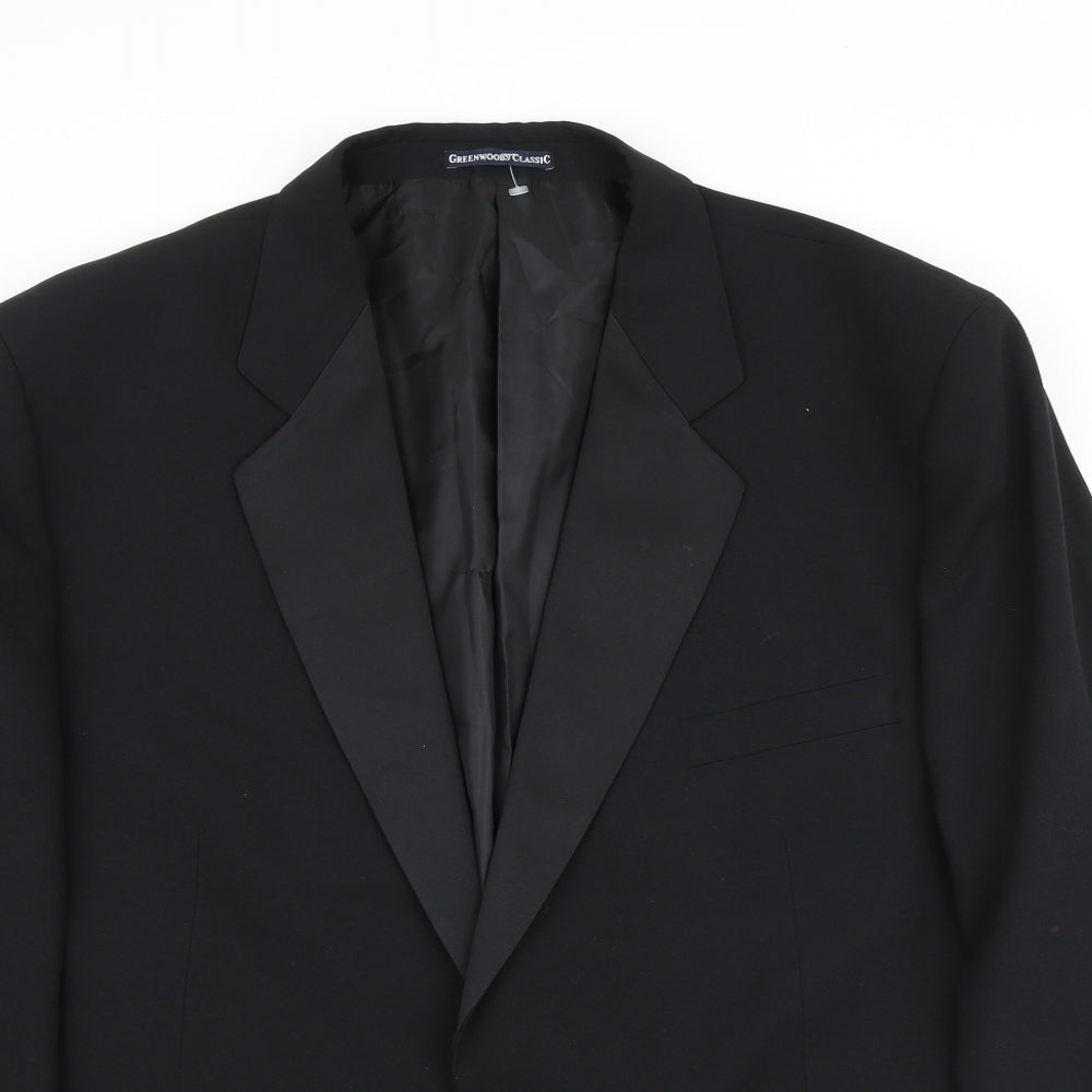 Mens UK Size  Greenwoods Classic Big & Tall Black Suit Jacket
