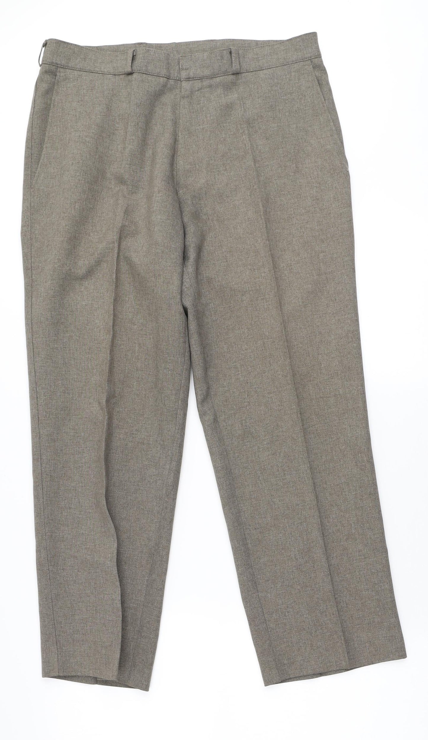Mens UK Size 34 in Simon Taylor Extra-Slim Fit  Beige Trousers