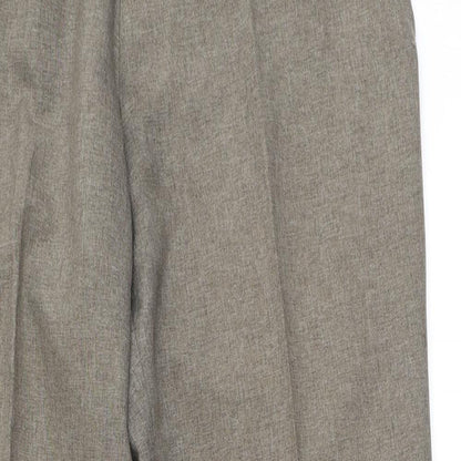 Mens UK Size 34 in Simon Taylor Extra-Slim Fit  Beige Trousers