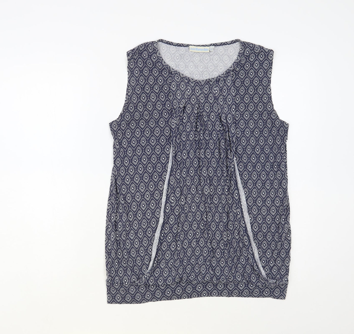 Womens UK Size S JoJo Maman Bébé Blue Basic Blouse