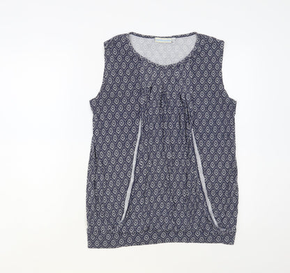 Womens UK Size S JoJo Maman Bébé Blue Basic Blouse