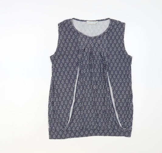 Womens UK Size S JoJo Maman Bébé Blue Basic Blouse