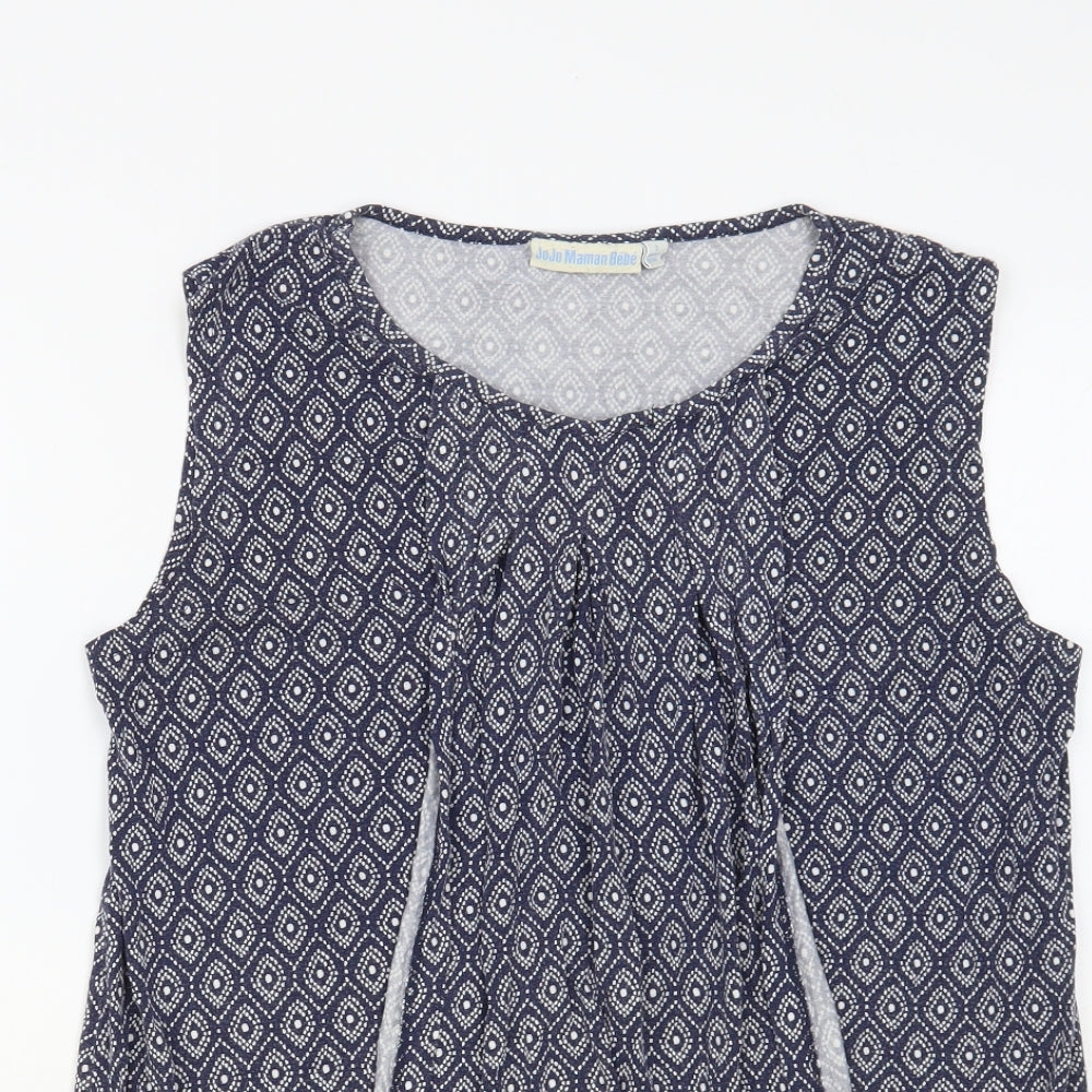 Womens UK Size S JoJo Maman Bébé Blue Basic Blouse