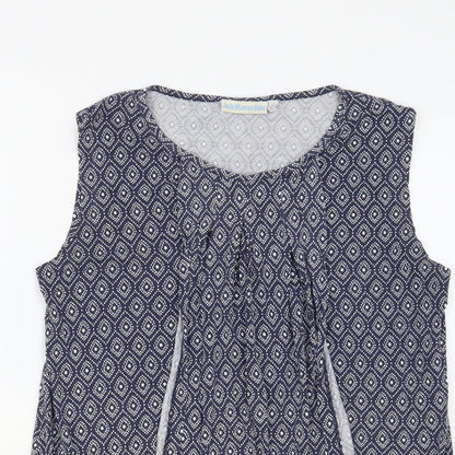 Womens UK Size S JoJo Maman Bébé Blue Basic Blouse