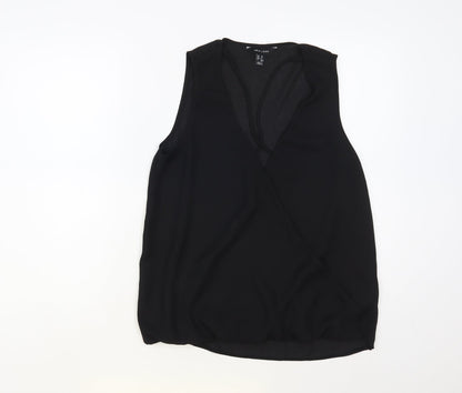 Womens UK Size 10 New Look Black Basic Blouse