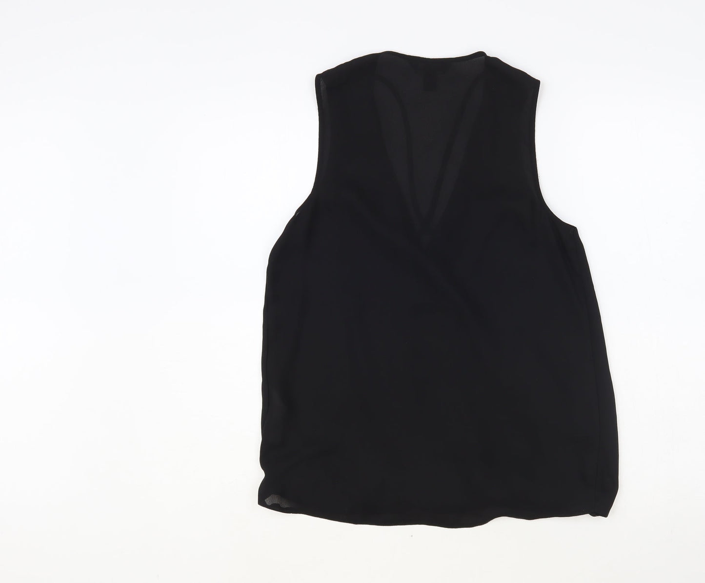 Womens UK Size 10 New Look Black Basic Blouse