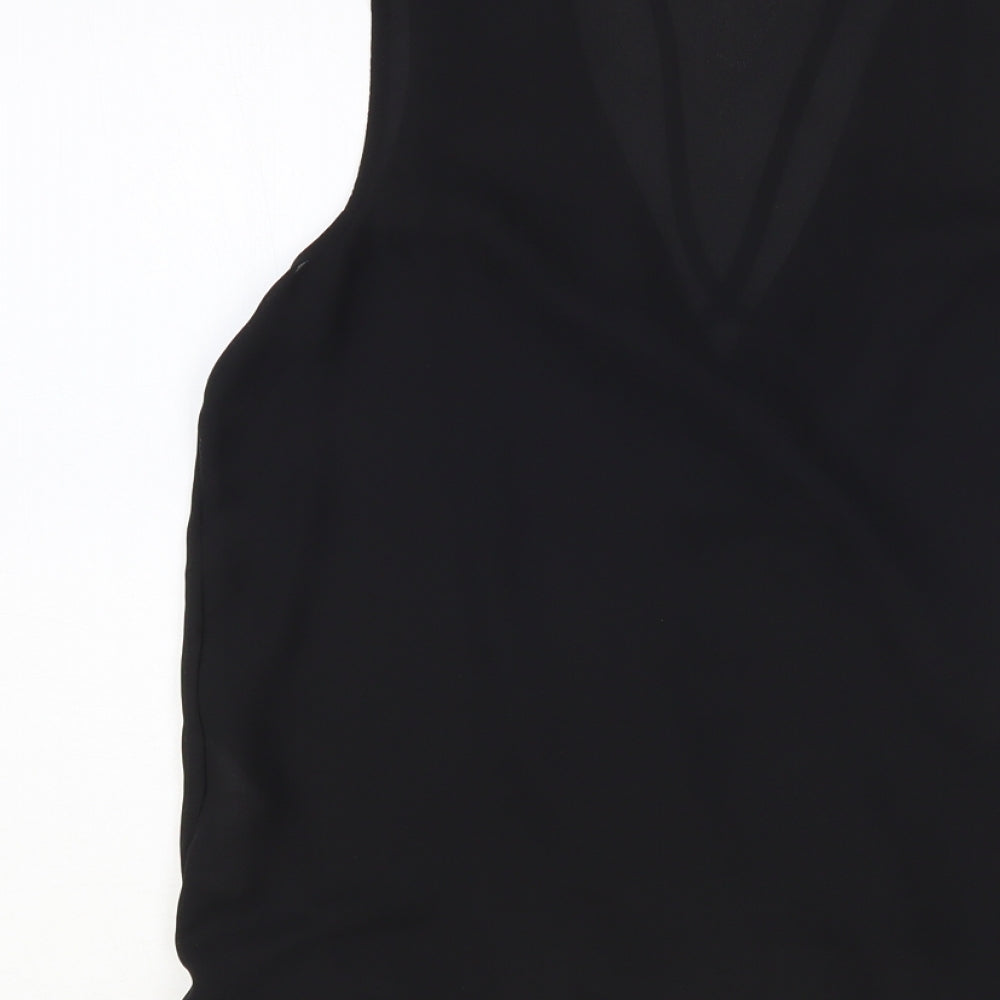 Womens UK Size 10 New Look Black Basic Blouse