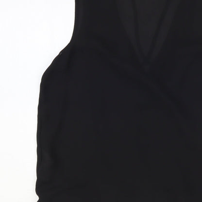 Womens UK Size 10 New Look Black Basic Blouse