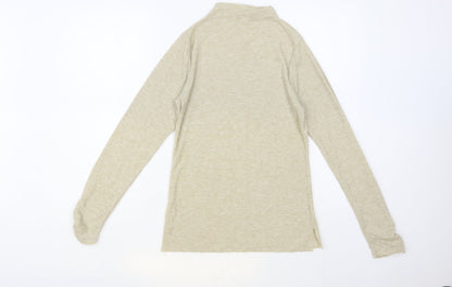 Womens UK Size 12 River Island Beige Basic T-Shirt