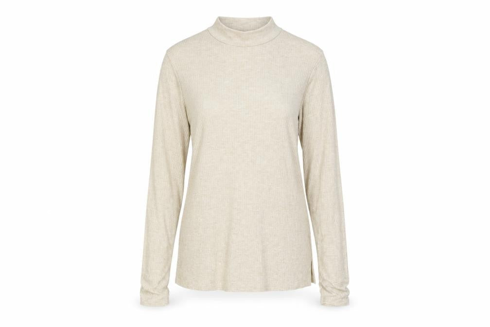 Womens UK Size 12 River Island Beige Basic T-Shirt