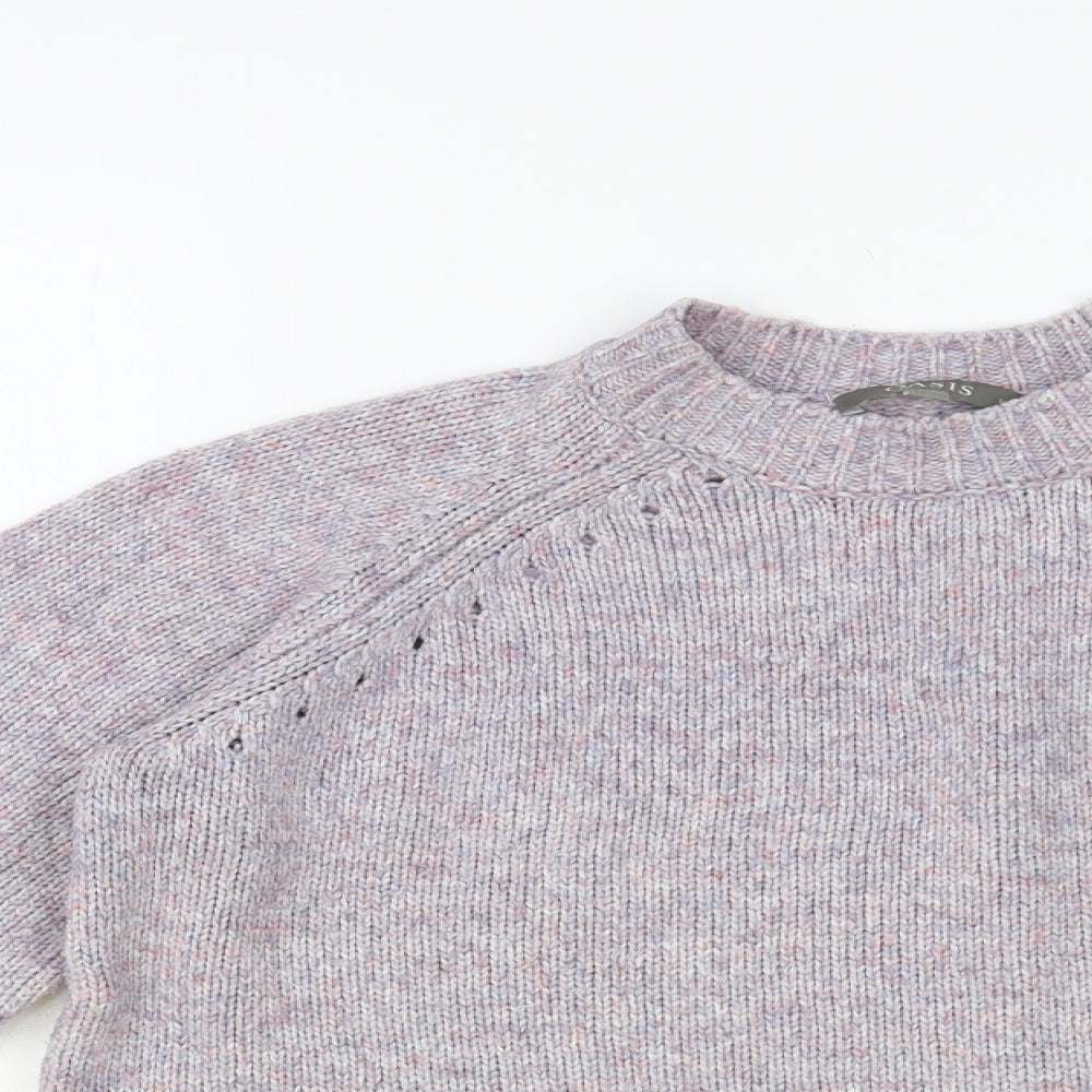 Womens UK Size S Oasis Purple Pullover Jumper