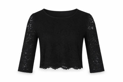 Womens UK Size M Republic Black Cropped Blouse
