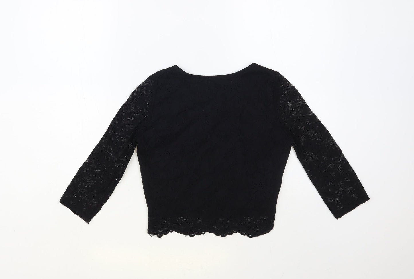 Womens UK Size M Republic Black Cropped Blouse