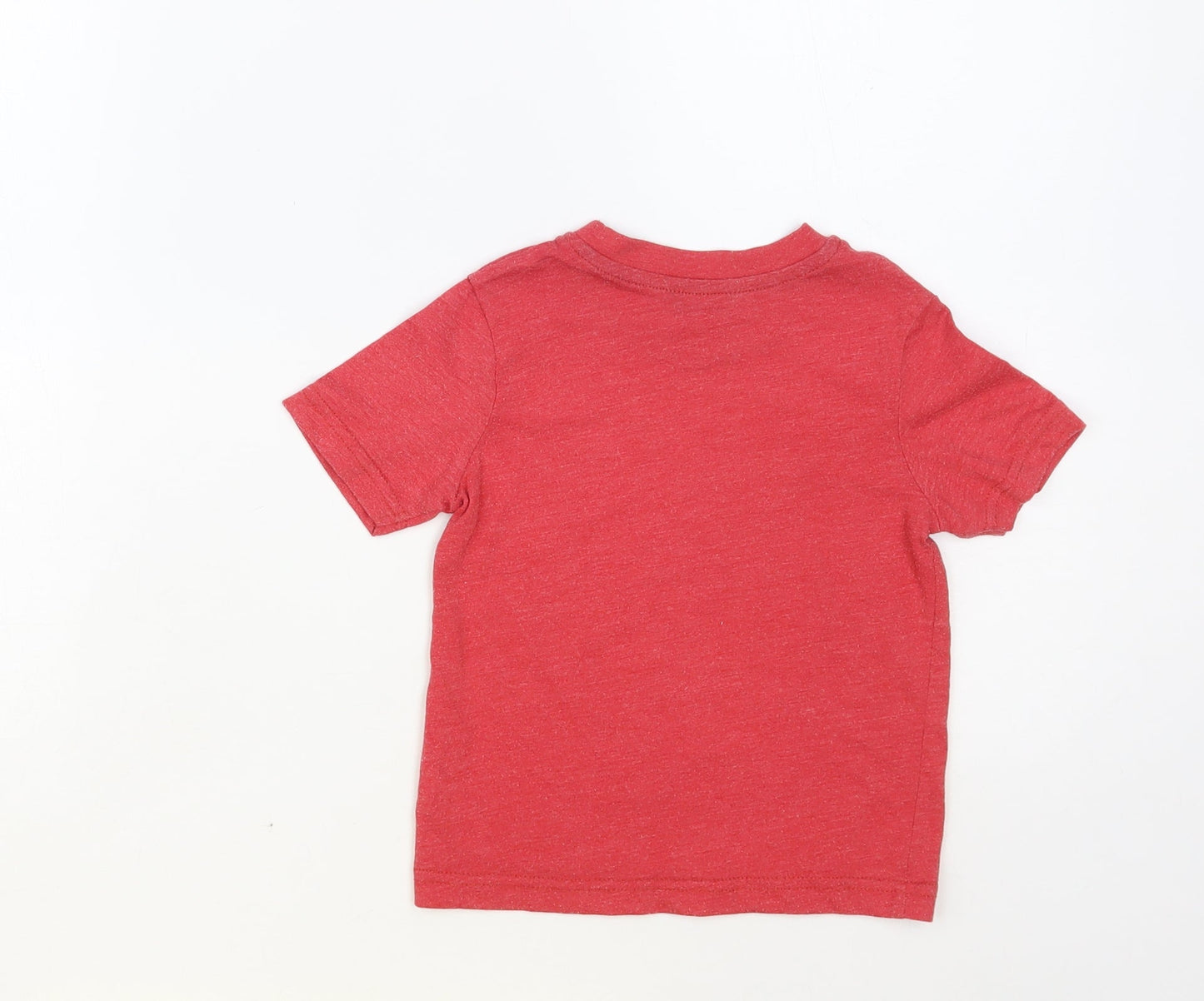 George Baby Red Cotton Pullover T-Shirt Size 18-24 Months Crew Neck Pullover - London Monster
