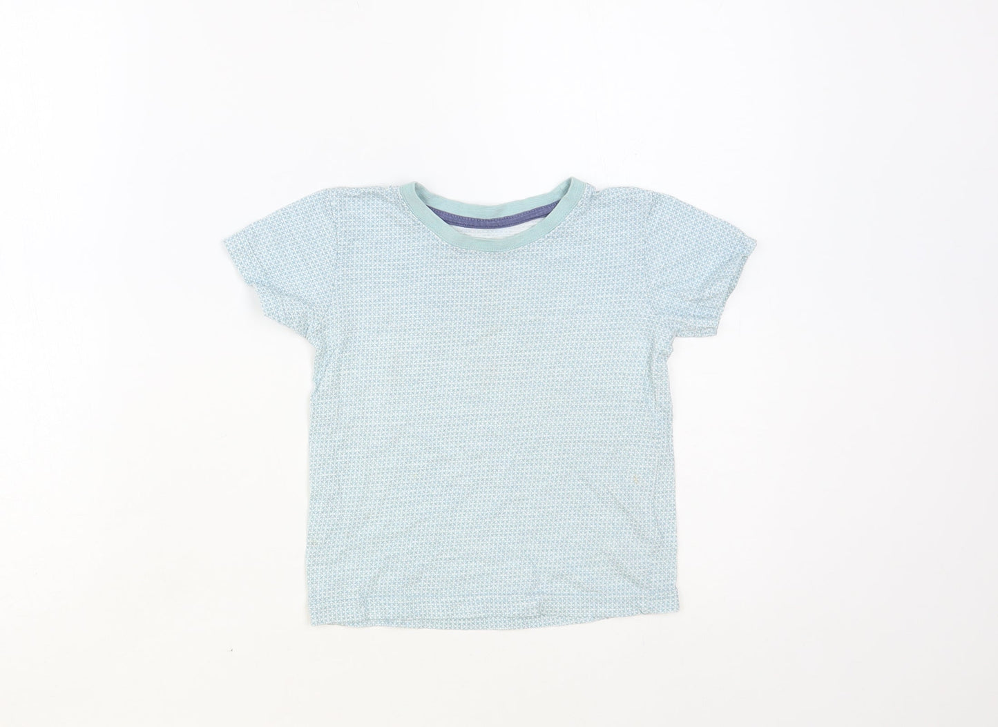 Matalan Baby Blue Geometric Cotton Pullover T-Shirt Size 18-24 Months Crew Neck Pullover